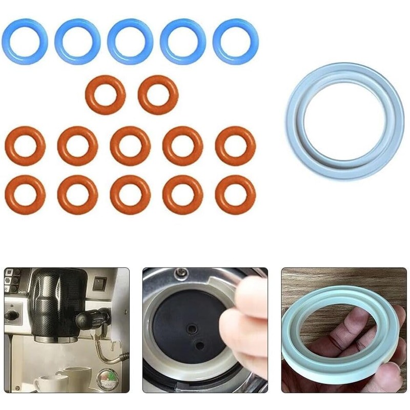 18Pack Set Kit, 1Pc 58mm Dual Boiler Group Head Gasket