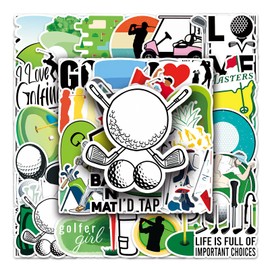 Golf Stickers for Kids Boys Girls Teens 50 Pcs Golf Vinyl Decals Pack for Water Bottle Bumper Guitar Skateboard Journal Luggage, Golfer Reward Durable Stickers (Golf)
