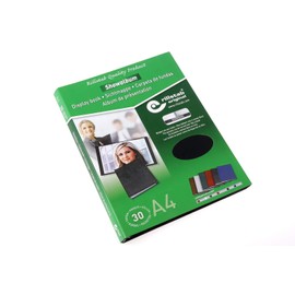 Rillstab Original Display Book (10 Transparent/Clear Pockets) | A4 Front Page Ring Binder Portfolio & Project Presentation Folder for Meetings & Conferences| Poly Clear Pocket Folder | Black | 99414