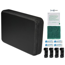 Black - Jumbo Size 6.5" x 4.75" x 0.87" Stern Pad, Screwless Transducer Mounting Plate kit, Marine-Grade Transducer Mounting Board Hardware Kit(for Large 3D Scan Transducers)