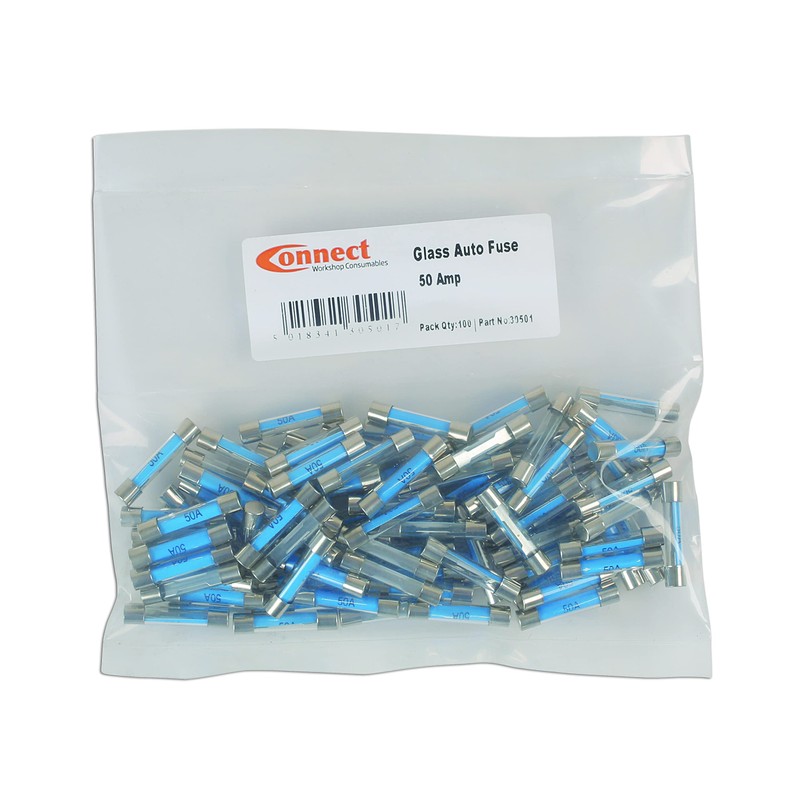 Connect 30501 Glass Auto Fuse 50A 100pc
