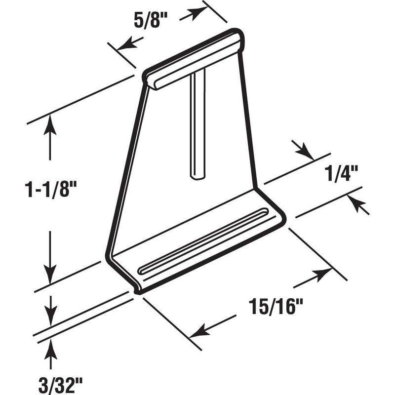 Prime-Line L 5566 Spline Channel Pull Tabs, Black (6 Pack)