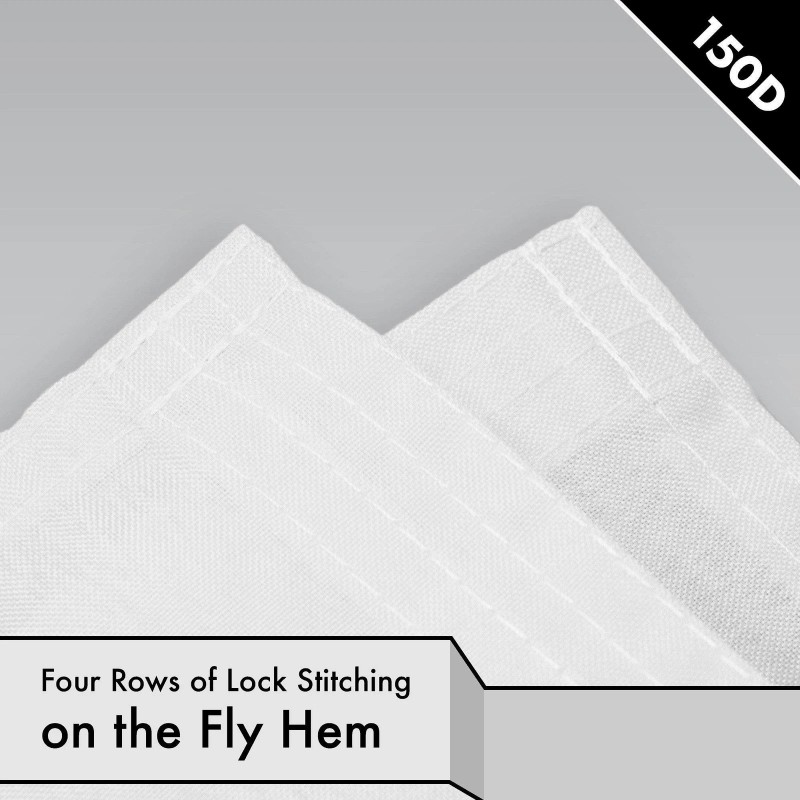 G128 Solid White Color DIY Flag 2.5x4 Ft LiteWeave Pro