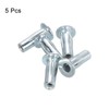 sourcing map M4 Multi-Grip Rivet Nuts, 5pcs Pre-Bulbed Shank Flat