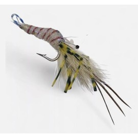 Shrimp Prawn Micro Fishing Fly #4/45mm banded legs reflective body FISHIN ADDICT