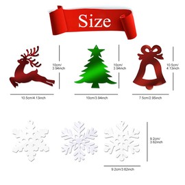 Christmas Hanging Swirl Decorations, 30Pcs Swirl Christmas Ceiling Decorations Hanging Xmas Tree Reindeer Bell Snowflake Decorations, Xmas Hanging Decorations for Winter Holiday Home Party Pendants