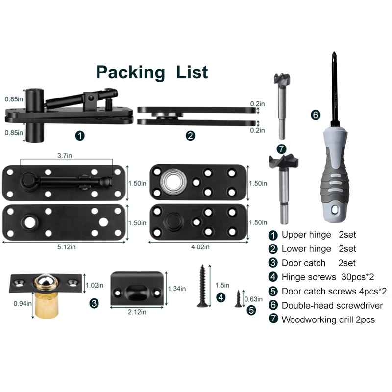 Hidden Door Hinge,570Lbs Load-Bearing Thickened Solid Stainless Steel - Heavy
