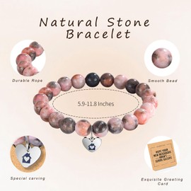 Gleecosy House Warming Gifts New Home Women Couple Perfect Housewarming Gifts New Home Gift Ideas New Apartment Gifts New House Gift New Home Essentials Stretchy Natural Stone Pink Bracelets for Women