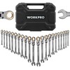 WORKPRO 22-Piece Flex-Head Ratcheting Wrench Set, Ratchet Combination Wrench Sets