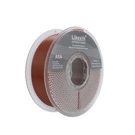 Likesilk 3D Printer Filament, Neatly & Strong 1.75mm Filament for 3D Printing, Accuracy +/- 0.02mm 1KG Spool(2.2lbs), ASA Brown 1KG