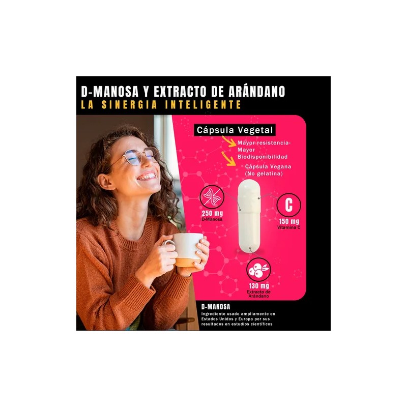 Natural Smart Nutrition Urinary Blend Extracto De Arandano D- Manosa,