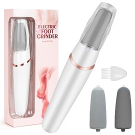 Electric Foot File and Callus Remover,Professional Pedicure Tools for Dry, Calluses, Dead, Cracked, Hard Skin,Equipped with 2 Grinding Heads and 1 Cleaning Brush
