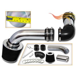 Rtunes Racing Cold Air Intake Airflow Induction Kit + Filter Combo BLACK Compatible For 88-89 Pontiac Firebird 5.0L & 5.7L