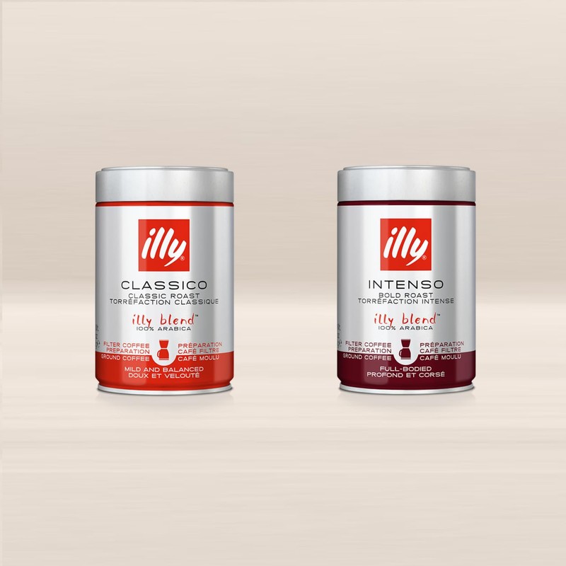 illy Coffee, Classico Filter Coffee, Medium Roast, 100% Arabica Ground