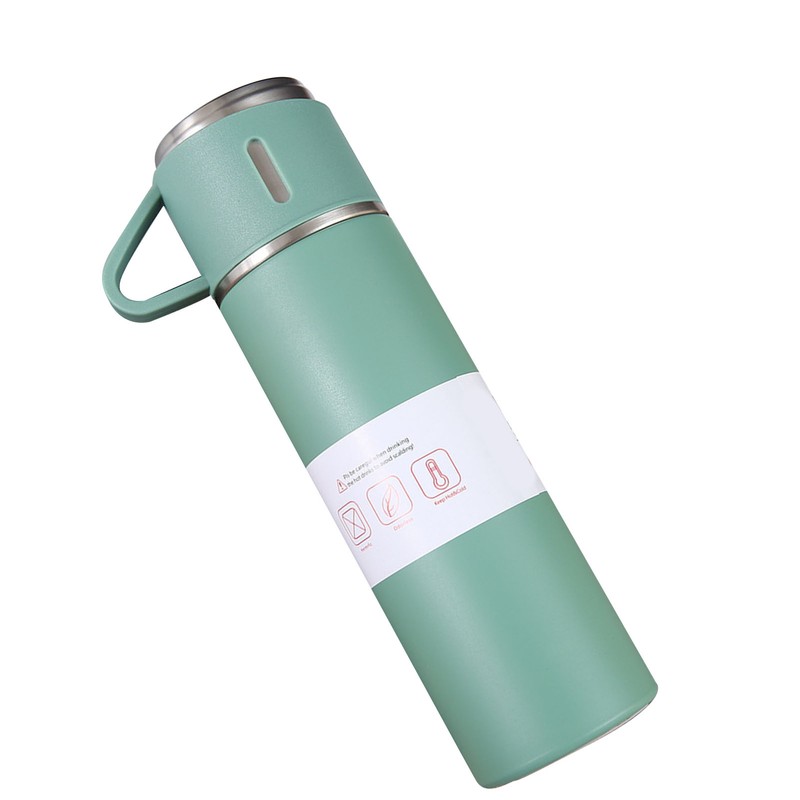 500ml Stainless Steel Vacuum Flask Set Portable Insulated Bottle with