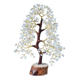 MOIZ Clear Quartz Crystal Tree of Life - Chakra Tree for Positive Energy, Feng Shui Decor - Gemstone Money Bonsai Tree, Good Luck Healing Crystals - Meditation Stones, Spiritual Unique Gift 10-12"