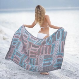BAGNO MILANO Beach Towels Organic Turkish Cotton Soft, Quick Dry Oversized Turkish Towel Throw Blanket for Beach, Yoga, Spa, Pool (Lich Black, Beach Towel)