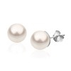 Nenalina 842402-190 Silver Women's Stud Earrings with Glass Pearls 10