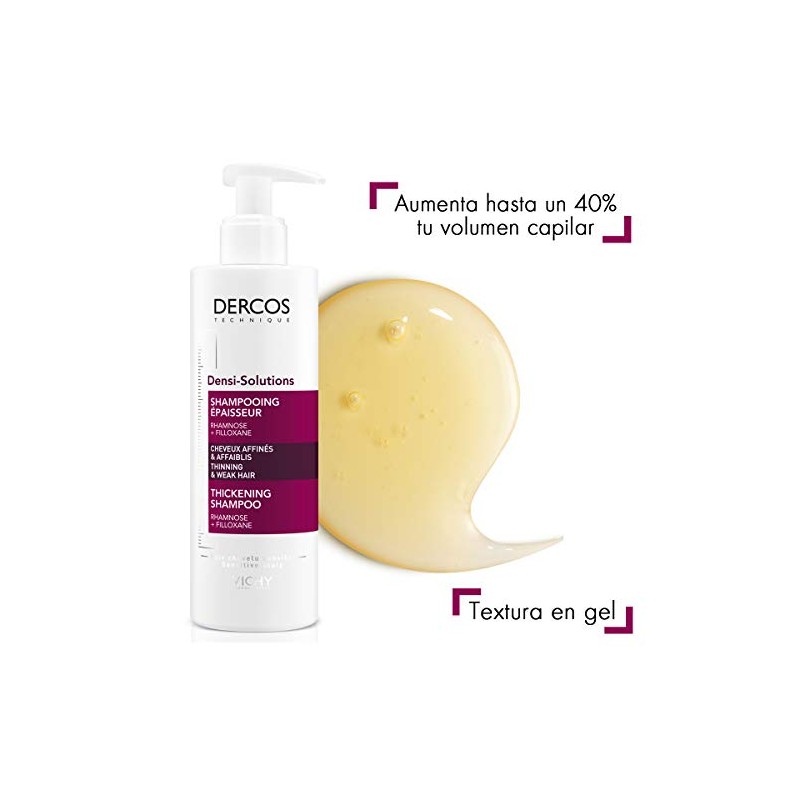 Shampoo Dercos Densisolution para más densidad del cabello, 250ml Shampoo