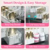 BQAN 3-Tier Clear Acrylic Nail Polish Organizer Rack with Built-in
