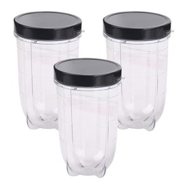 Magic Bullet Replacement Cups 3 Pack 16oz Replacement Cup with Lid Compatible with Magic Bullet 250W Blender Juicer