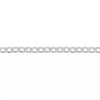Platinum Bulk Chain, 5 Feet Silver Plated Steel Fine Curb