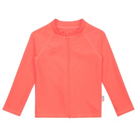 SwimZip UPF 50+ Long Sleeve Rash Guard for Boys' and Girls' - Baby, Toddler, Kids Neon Orange