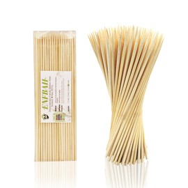 ENFBAH 200 PCS, Φ=4mm Natural Bamboo Skewers: Perfect for Chocolate Fountains, Barbecues, Appetizers, Grilling, Kabobs, Fruit, Kitchen, Crafting, and Parties - Multiple Sizes (12 inches)