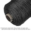 sourcing map Twisted Mason Line Nylon Twine String Cord Black