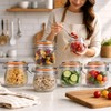 WACOI 16 Oz Glass Storage Jars with Airtight Lids 6