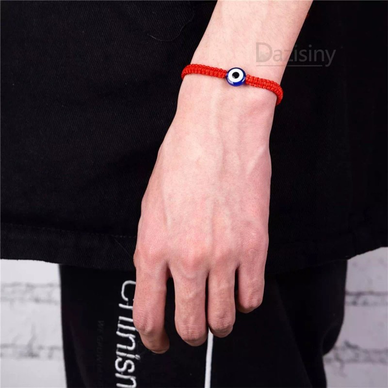 Dazisiny Pulseras Para Parejas Ajustables Mujer Con Ojo Turco 2pzs