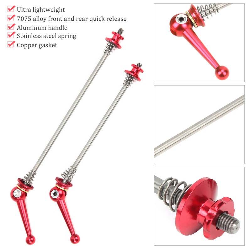 Bicycle Wheel Hub Front and Rear Skewers Mountain Bike Quick