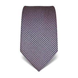 Vincenzo Boretti Men's Tie Pure Silk Houndstooth Pattern Elegant Men's Design Shirt with Suit for Business Wedding 8 cm Narrow / Wide, Dark blue/pink