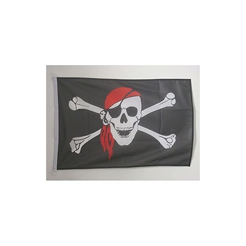 AZ FLAG Pirate Red Bandana Flag 2' x 3' for