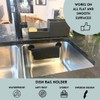 STEYDA Black Steel Dish Cloth Rail for Kitchen, Towel Holder