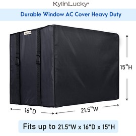 KylinLucky Window Air Conditioner AC Unit Cover for Outside 21.5W x 16D x 15H inches
