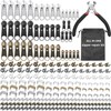 Yuxung 272 Pieces Zipper Repair Kit Replacement Zipper Pulls, Latch