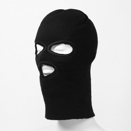 Thermal Knit Balaclava Face Mask (Black A) for Cycling Face Mask