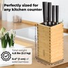 KAIZEN Bamboo Knife Block - Perfectly Sized Universal Knife Holder