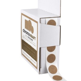 ChromaLabel Kraft Dot Labels | 1,000/Dispenser Box 13mm (1/2 inch)
