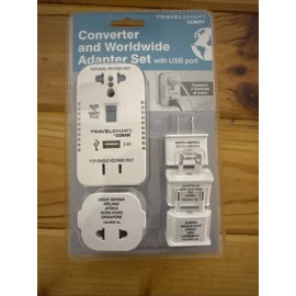 TravelSmart NEW! TravelSmart Conair Converter and Adapter Set with USB Port