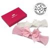 HAARallerliebst Hair Bands with Bow (32 cm, White + Pink,