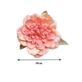 2Pcs Peony Flower Hair Clips Artificial Flower Clips Hawaiian Peony Hair Barrettes Boho Floral Hairpins Headwear Accessories Party Wedding Decor for Women Girls(Blue+Pink)