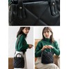 Vita Felice inb-10087p Women's Quilted 2-Way Tote Bag, Black