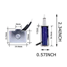 MEETOOT Rectangular Sucker Electromagnet 5V 10N Push Pull Type Electric Electromagnet Solenoid Frame Electromagnet for Electromagnetic Lock Solenoid Valve