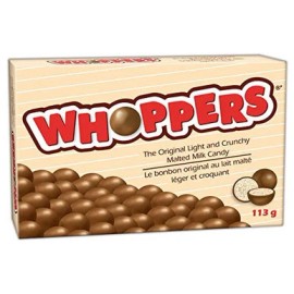 Hershey Whoppers, Malted Milk Balls, 113g/3.98oz, Box, (6 pk){Imported from Canada}