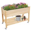 S AFSTAR Raised Garden Bed with Wheels, 48" L X
