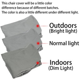 BTSKY 2 Pack Grey Bar Stools Slipcovers with Backrest Cover Stretch Chair Cover for Short Swivel Dining Chair Back Chair Bar Stool Chair (No Chairs)