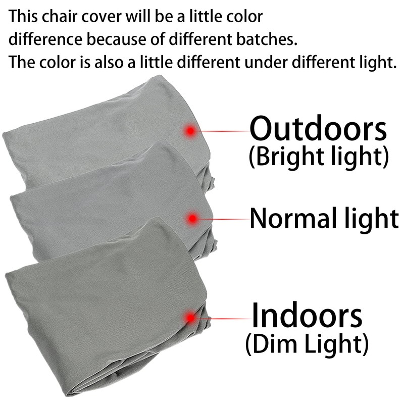 BTSKY 2 Pack Grey Bar Stools Slipcovers with Backrest Cover