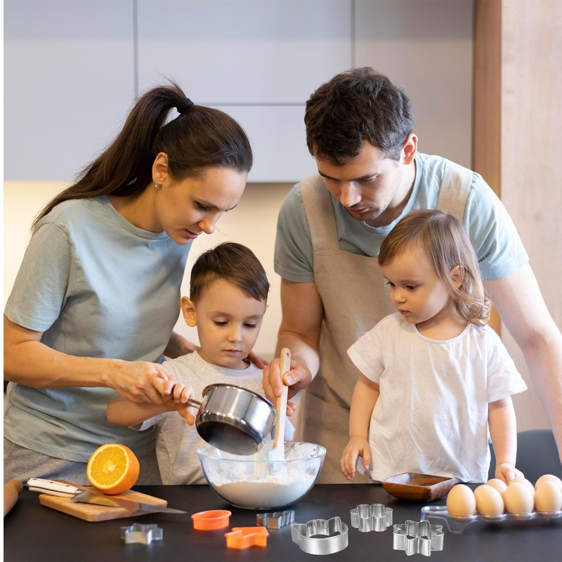 Ouligay 4PCS Flower Cookie Cutter Set Flower Stainless Steel Cookie